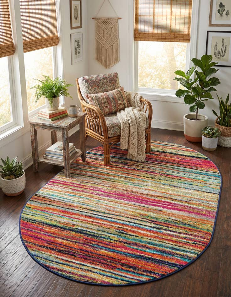 Detail image of 4' x 6' Azalea Oval Rug