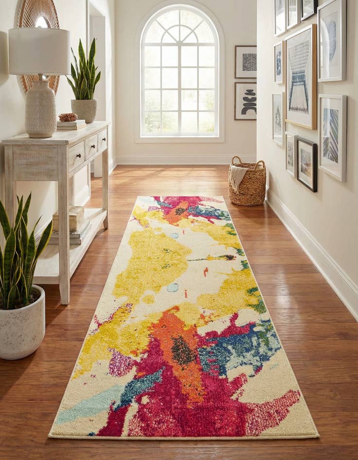 Detail image of 2' 2 x 6' 9 Washable Hyacinth Runner Rug