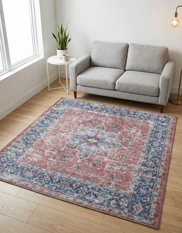5' 3 x 5' 3 Washable Yara Square Rug