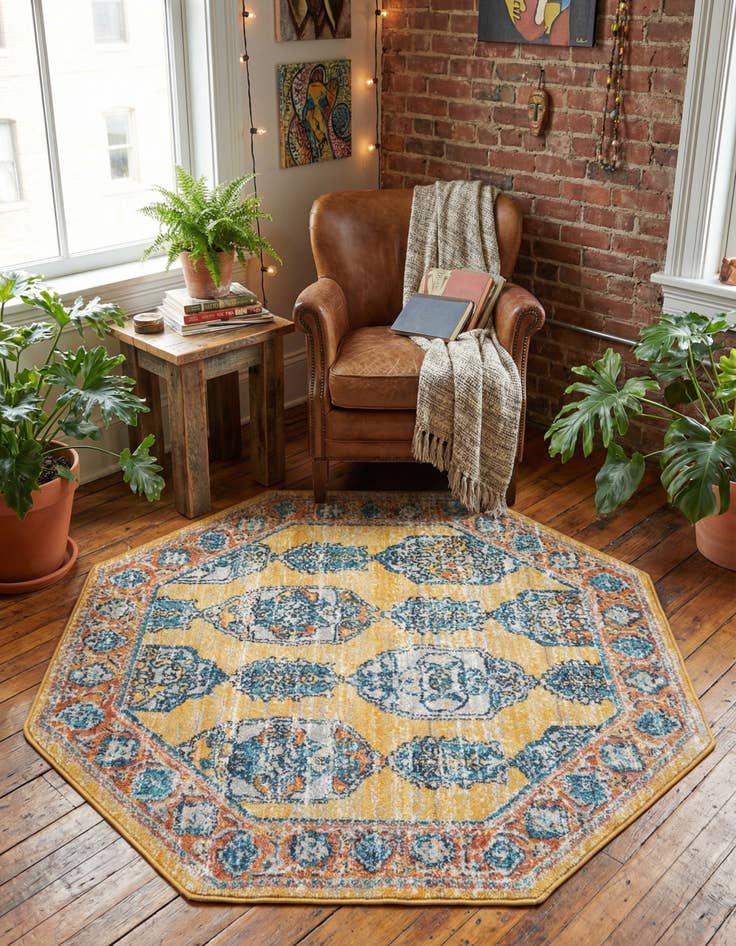 Detail image of 4' x 4' Lola Octagon Rug