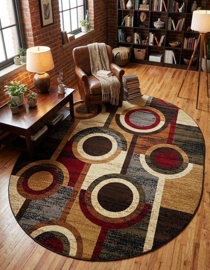 Detail image of  7' 10 x 10' Cafe Oval Rug