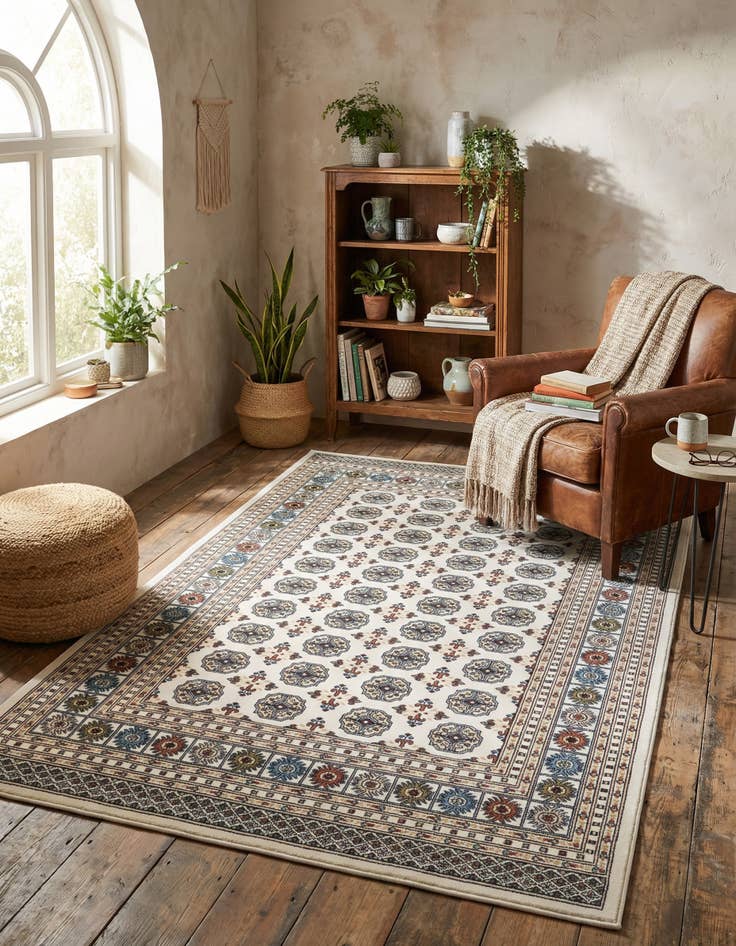 Detail image of 5' 3 x 8' Nain Design Rug