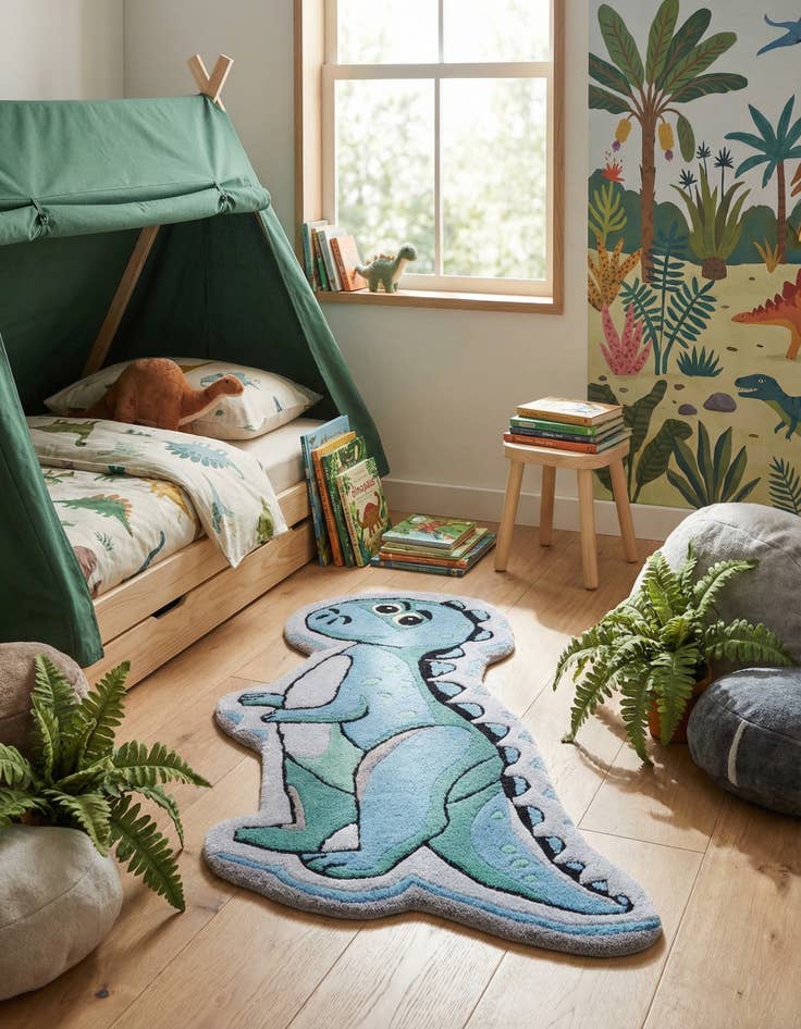 Detail image of 1' 7 x 3' 7 Playtime Kids Wool Freeform Rug