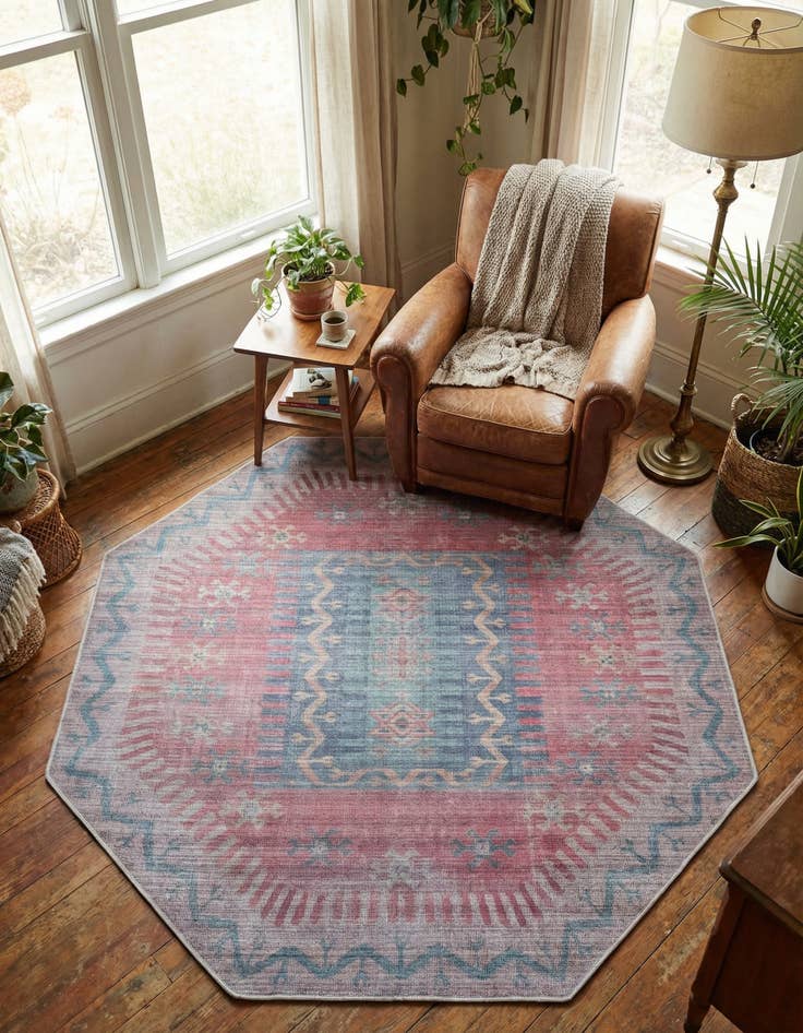 Detail image of 7' 10 x 7' 10 Washable Sisu Octagon Rug
