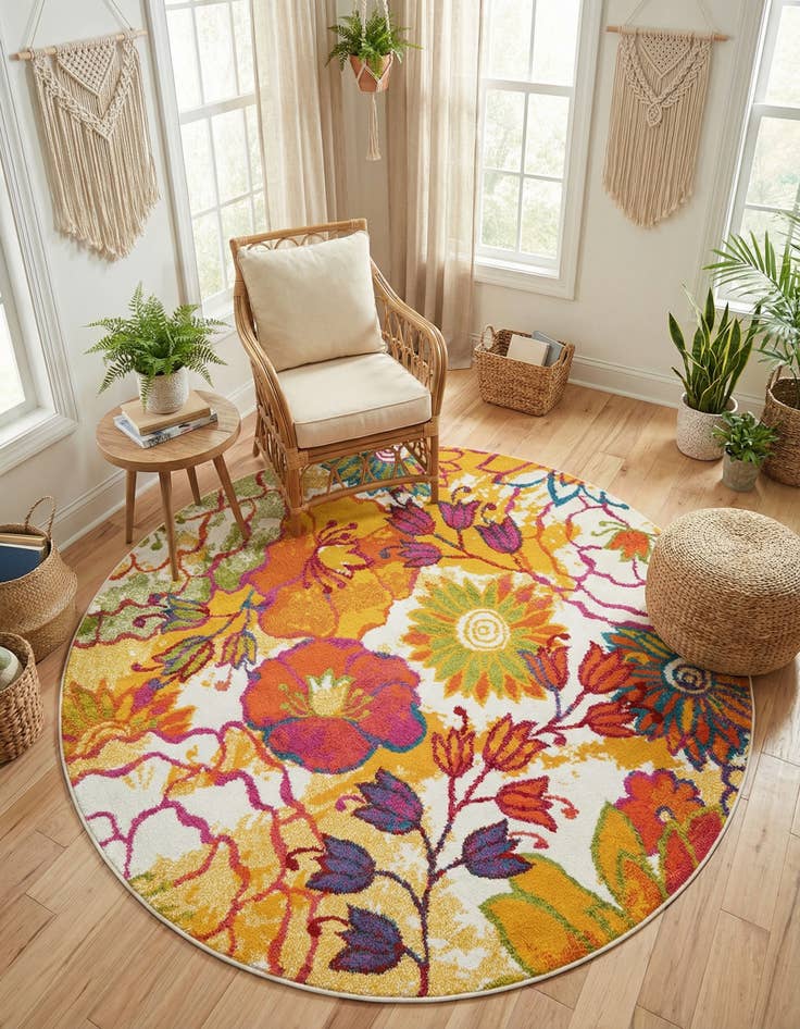 Detail image of 6' x 6' Tuscany Round Rug