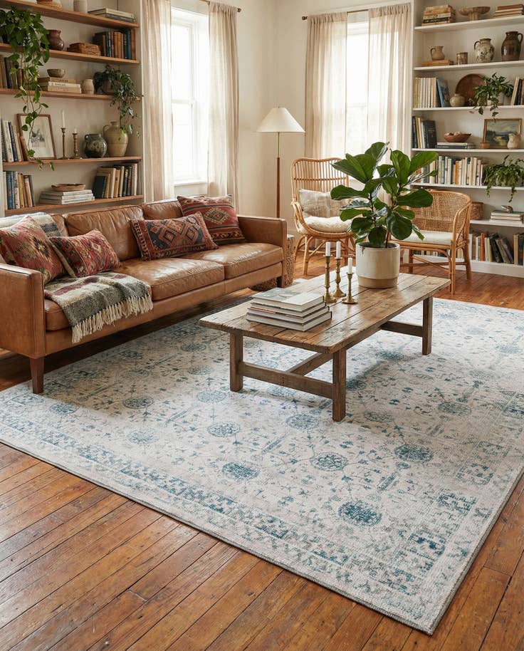 Detail image of 7' 6 x 10' 6 Washable Timeless Rug
