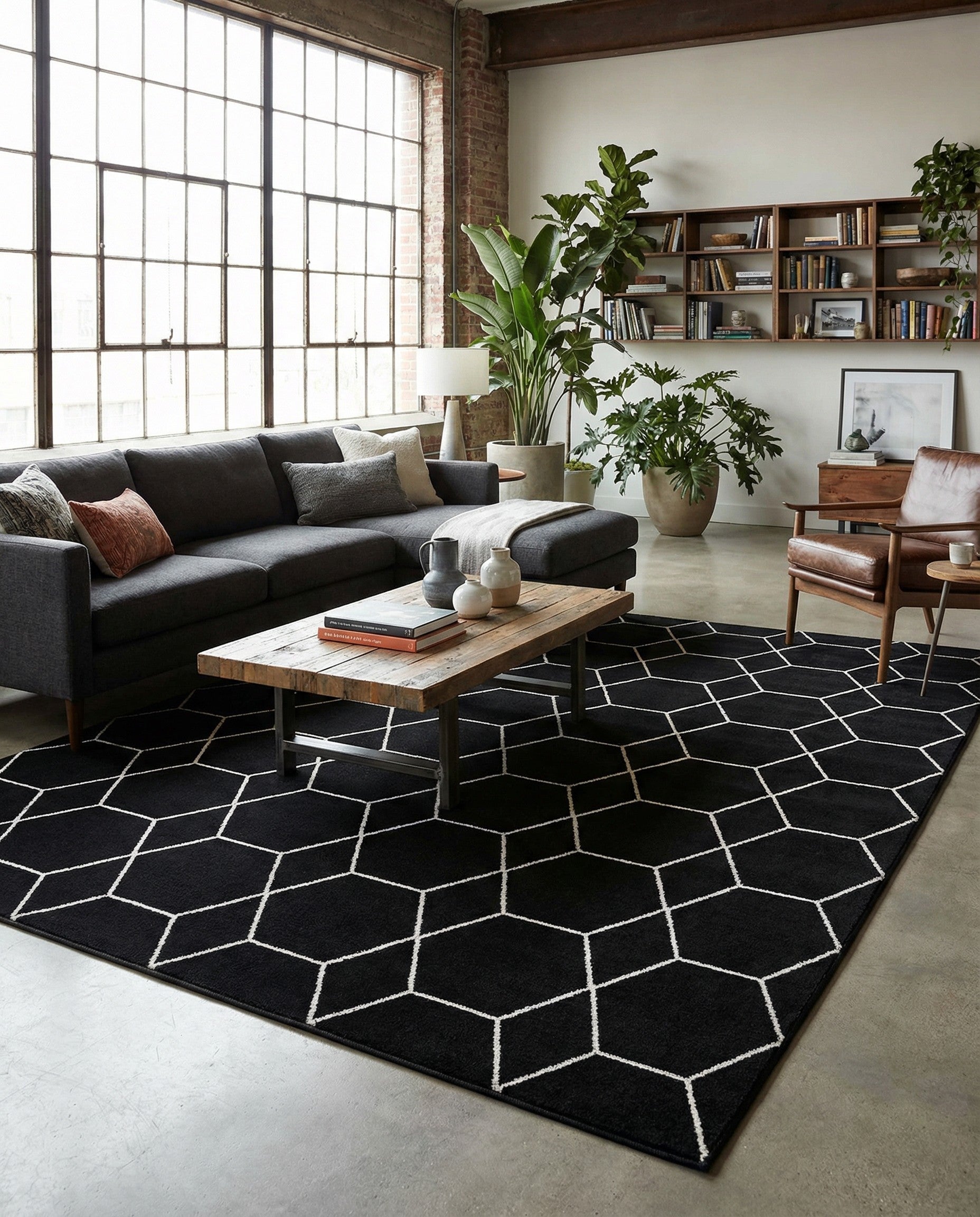 10' x 14' Lattice Frieze Rug
