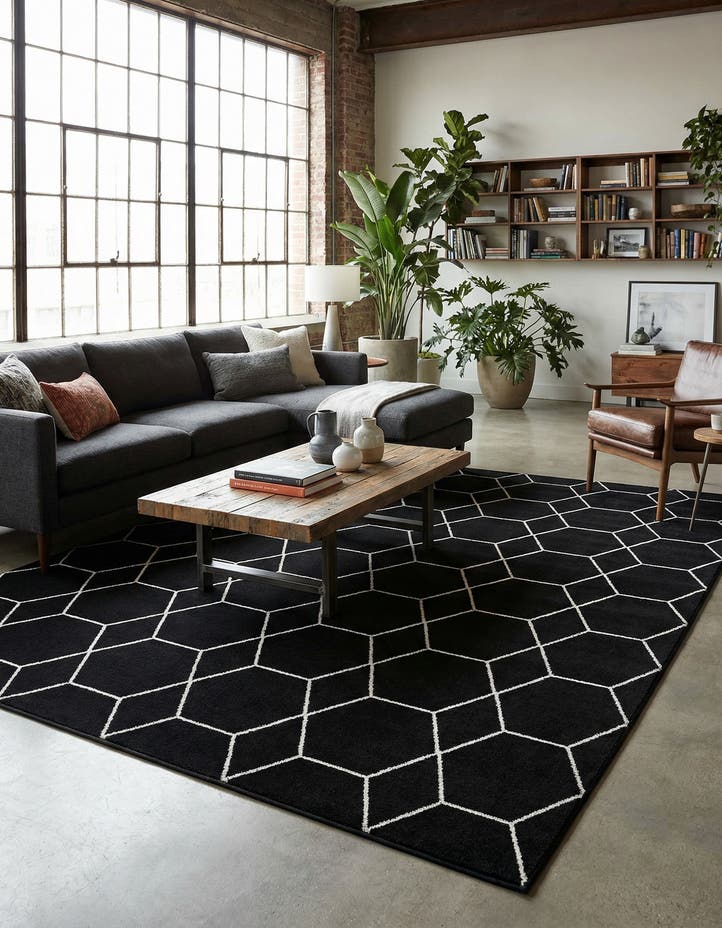 10' x 14' Lattice Frieze Rug