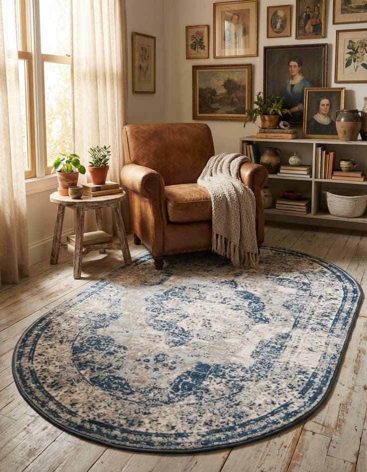 Detail image of 5' 3 x 8' Monaco Oval Rug