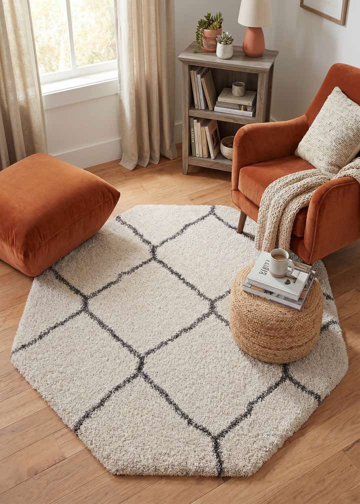 4' x 4' Moroccan Shag Octagon Rug