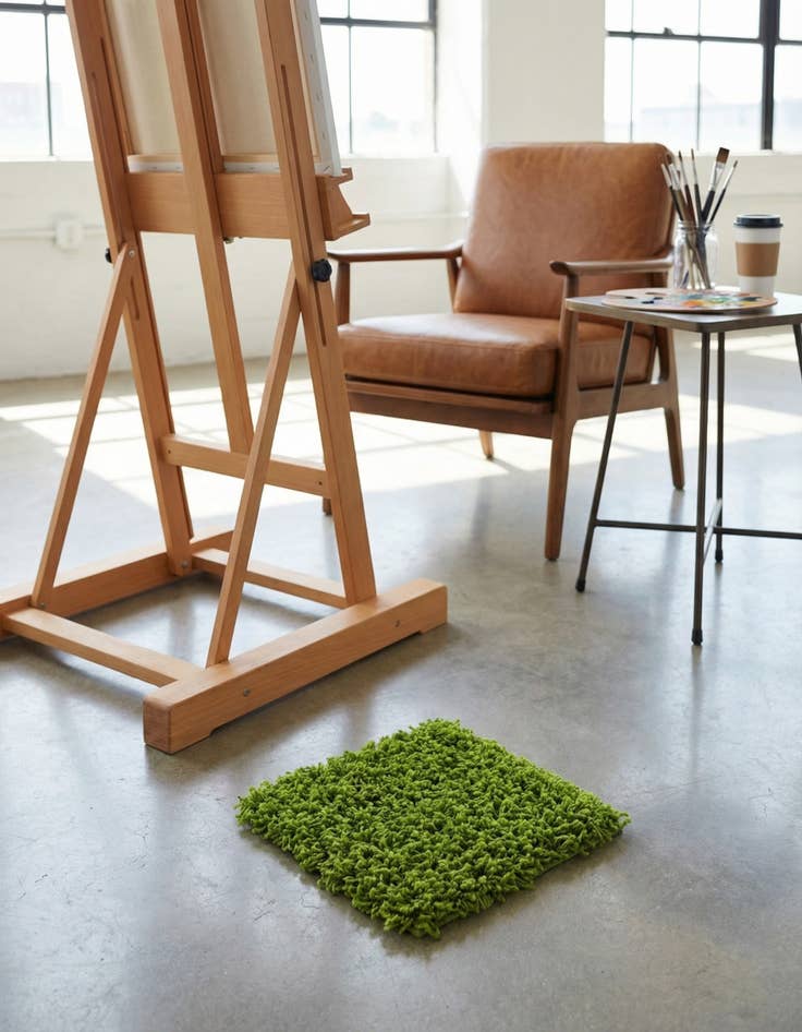 Detail image of 1' x 1' Solid Shag Sample Rug