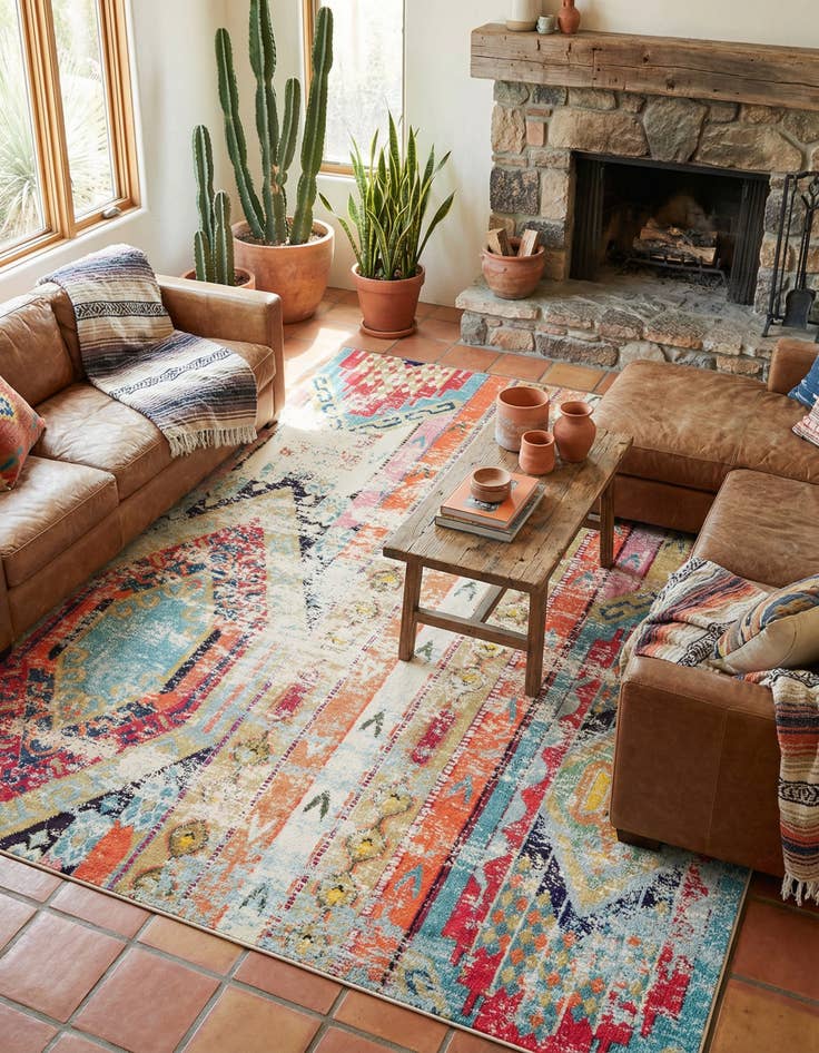 Detail image of 10' x 13' Washable Mesa Rug