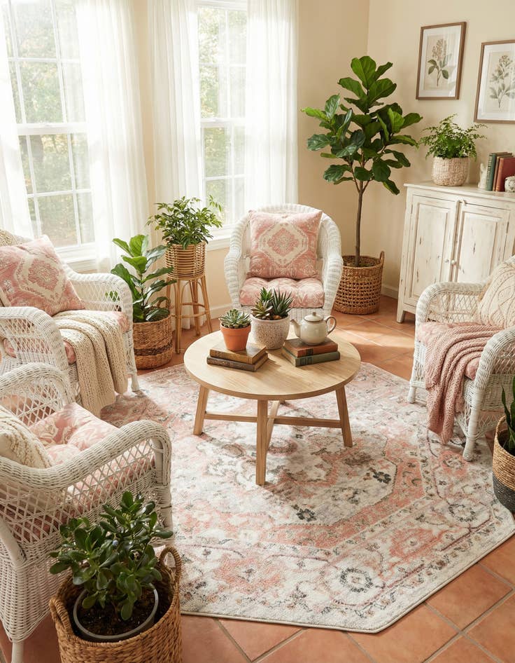 Detail image of 7' 10 x 7' 10 Madeline Vintage Octagon Rug