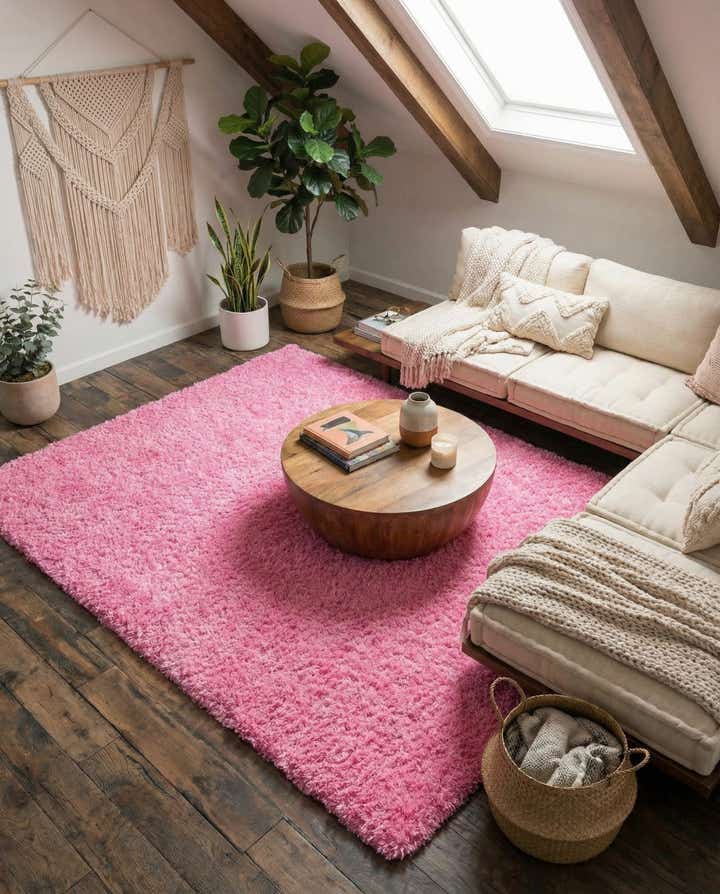 7' x 10' Solid Shag Rug