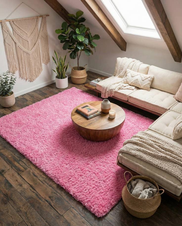 Detail image of 7' x 10' Solid Shag Rug