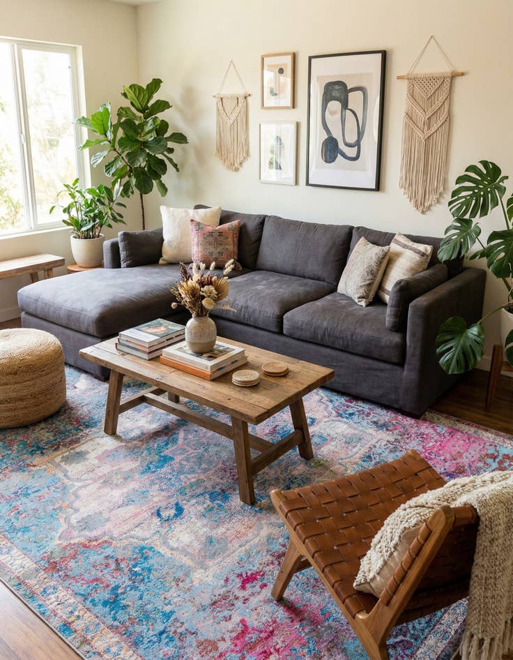 Detail image of 10' 6 x 13' Washable Francesca Rug