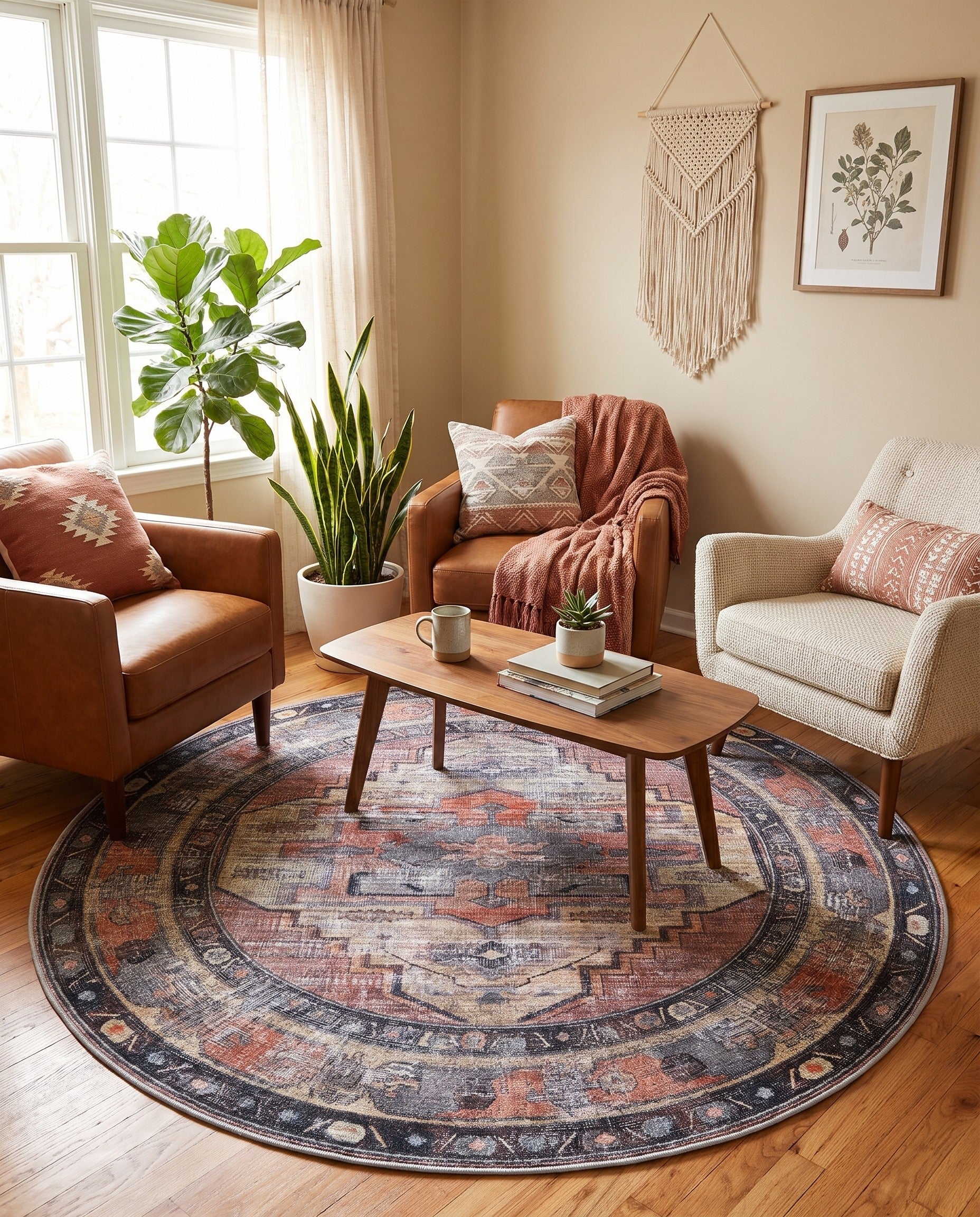 185cm x 185cm Maahru Round Rug