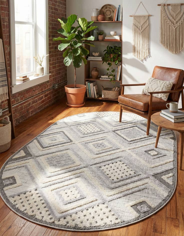 Detail image of 5' 3 x 8' Arlo Oval Rug