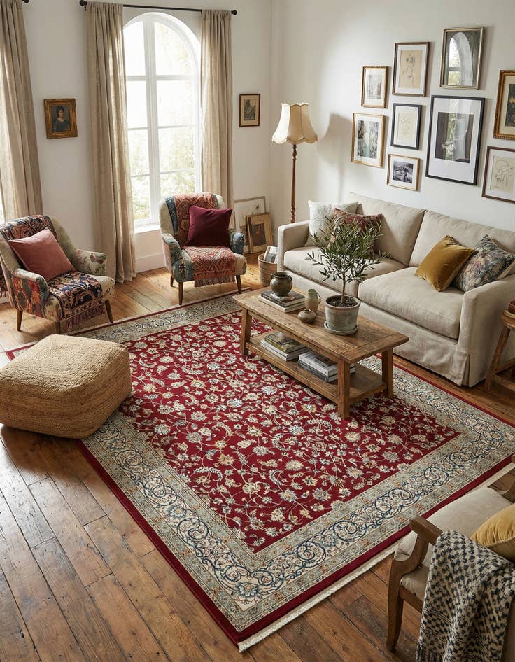 Detail image of 7' 10 x 10' Nain Design Rug