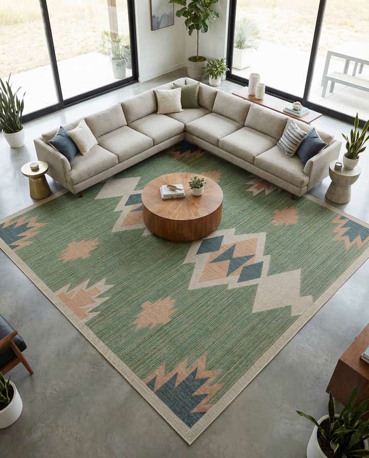 10' x 10' Easy-Clean Baja Indoor / Outdoor Square Rug