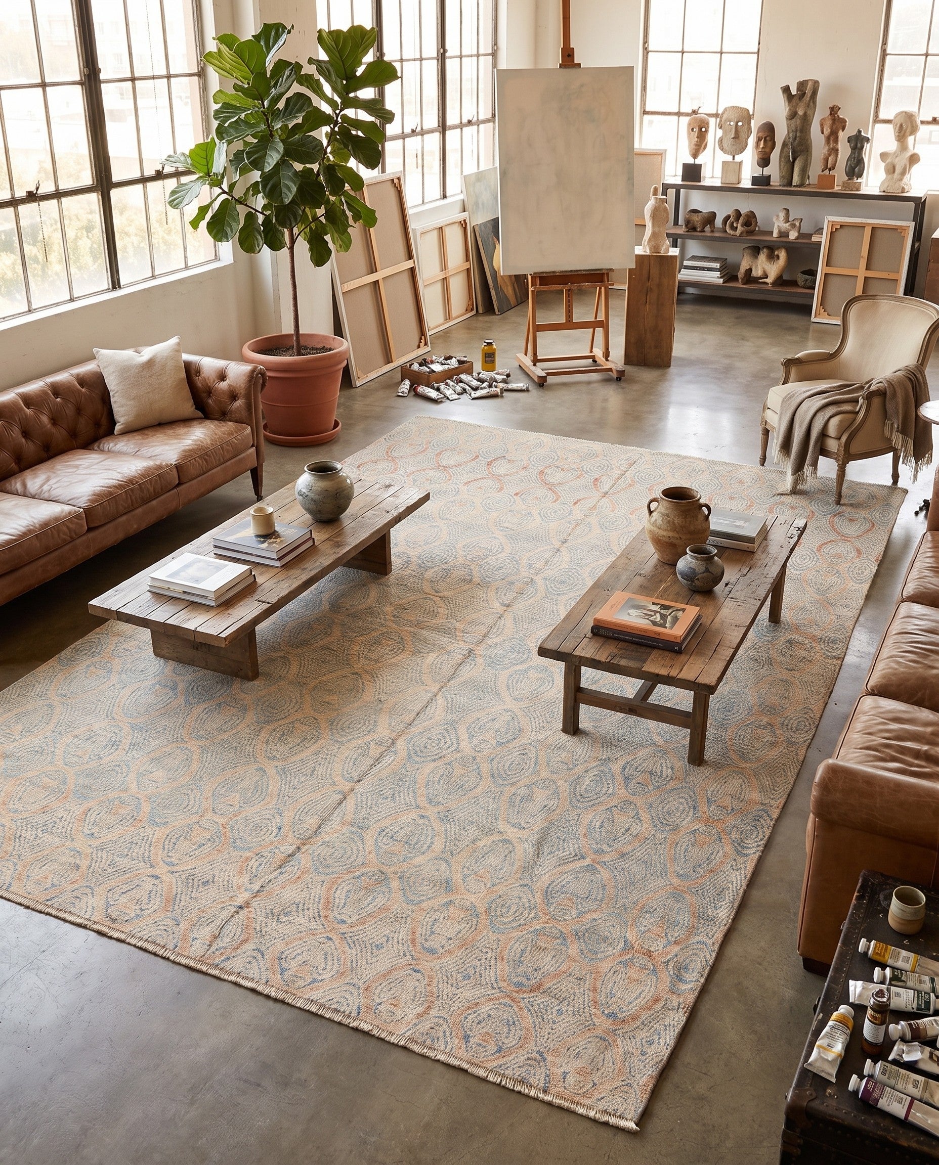 8' 10 x 12' 2 Hand Knotted Moroccan Wool Rug