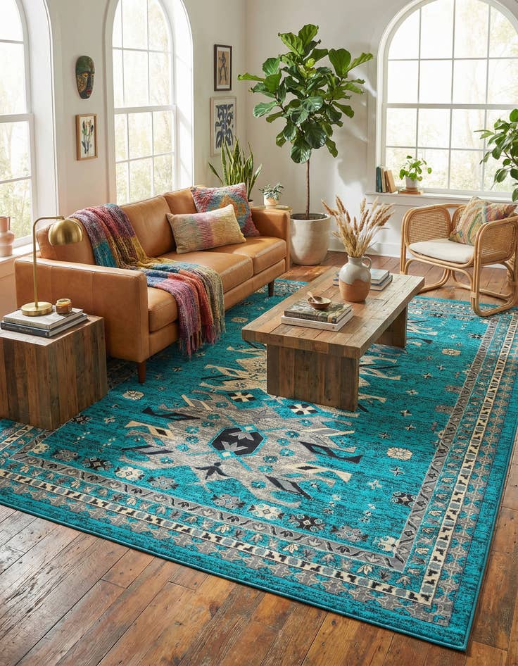 Detail image of 10' x 13' Heriz Design Rug