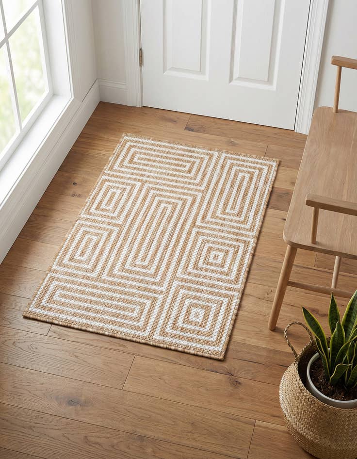 Detail image of 2' x 3'  Washable Modern Indoor / Outdoor Rug