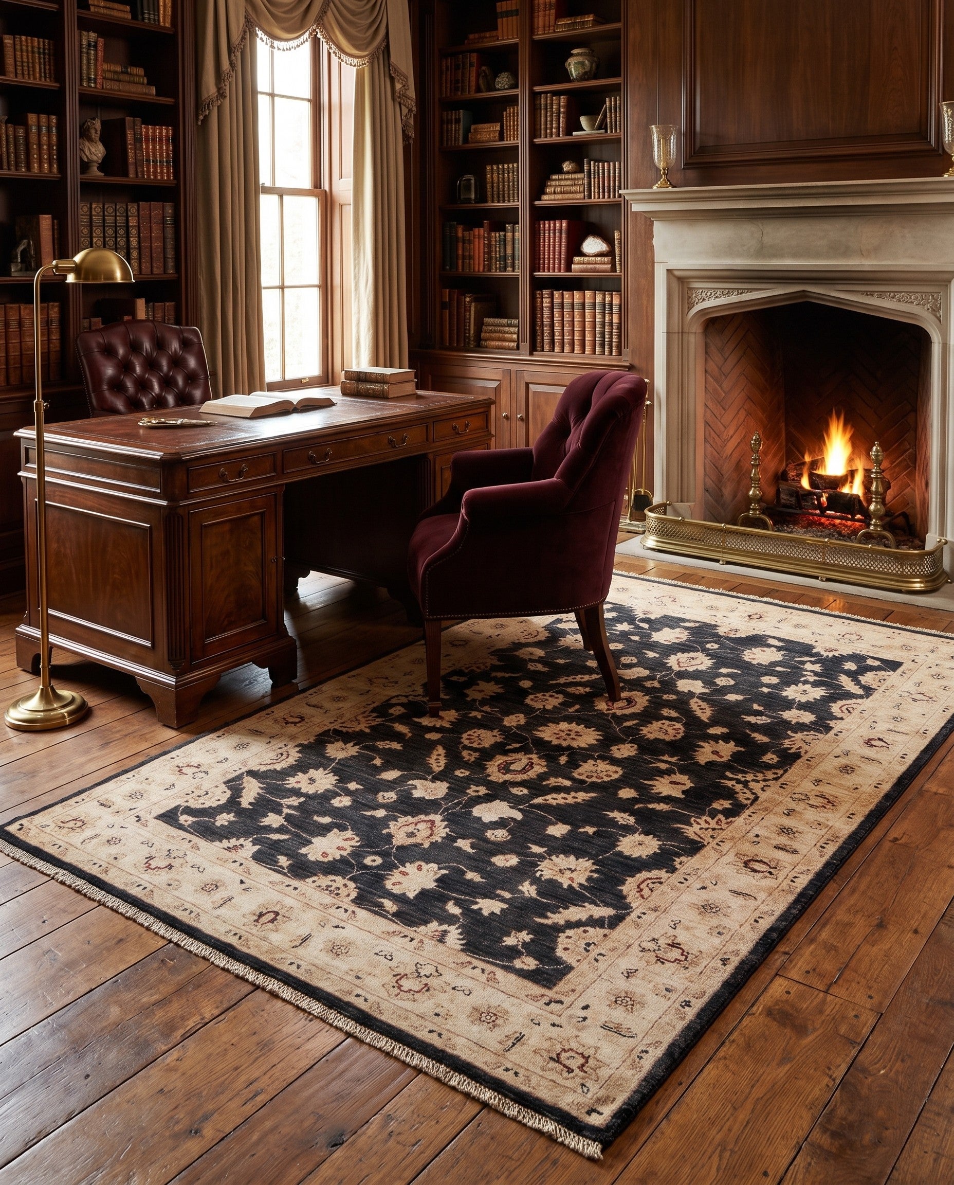 170cm x 250cm Hand Knotted Ziegler Rug