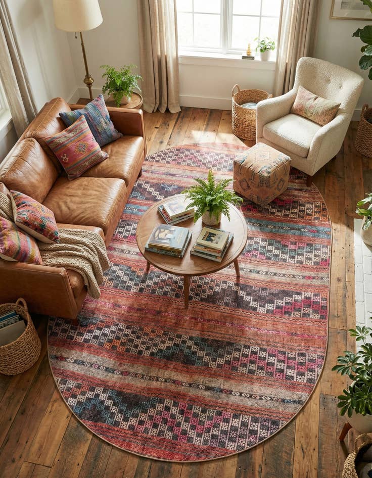 Detail image of 7' 6 x 10' 6 Timeless Oval Rug