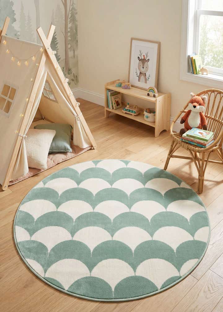 4' x 4' Whimsy Kids Round Rug