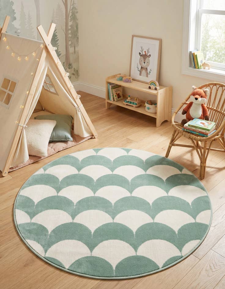 Detail image of 4' x 4' Whimsy Kids Round Rug