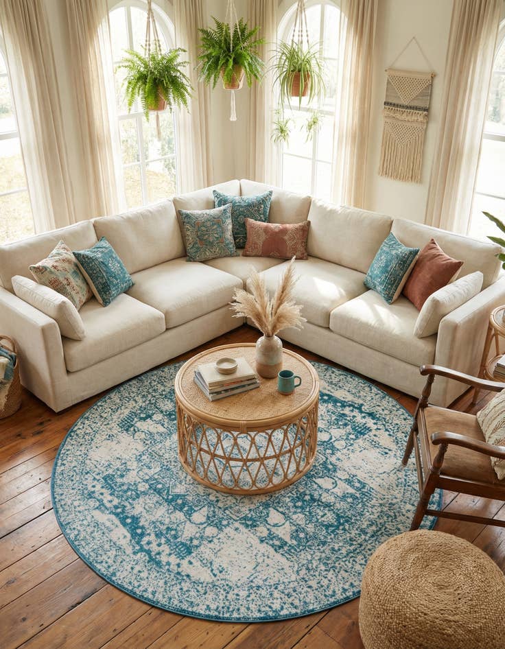 Detail image of 8' x 8' Dover Round Rug