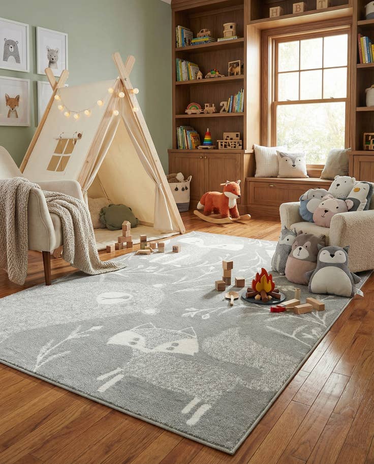 Detail image of 6' x 9' Whimsy Kids Rug