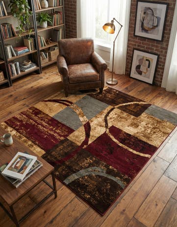 7' x 7' Cafe Square Rug