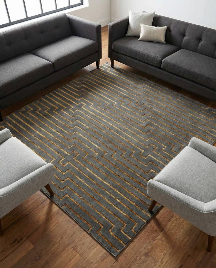 Detail image of 7' 10 x 7' 10 Vogue Geo Square Rug