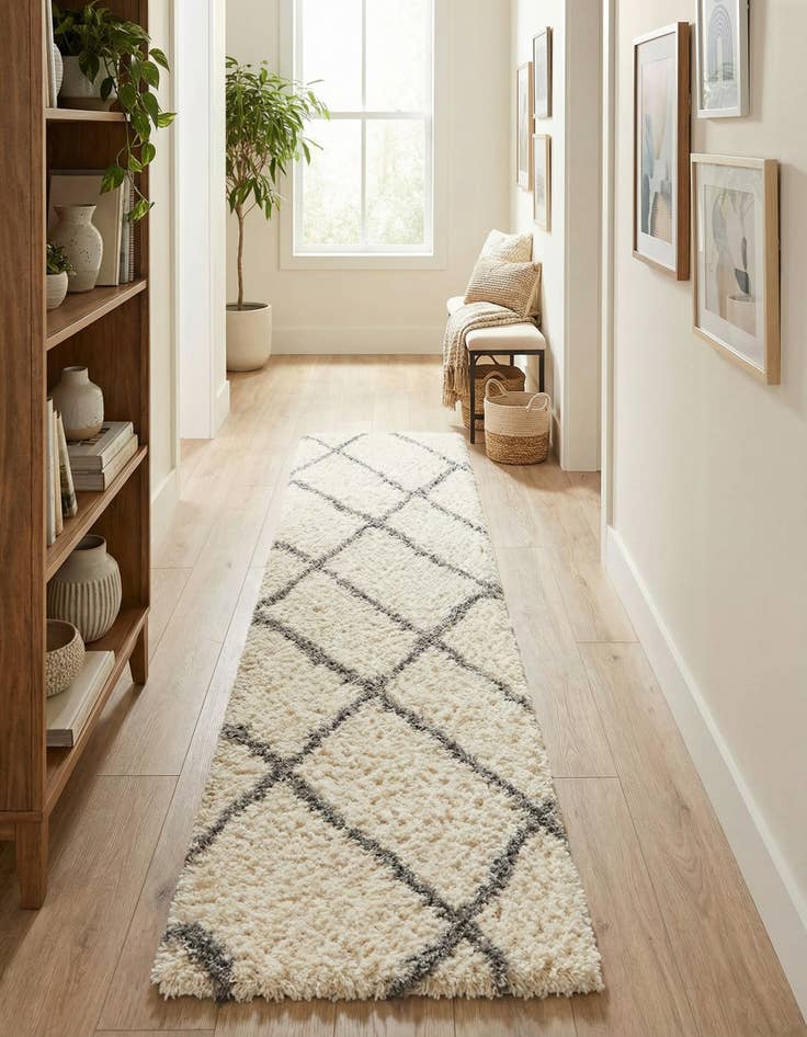 Detail image of 2' 7 x 12' Infinity Shag Runner Rug