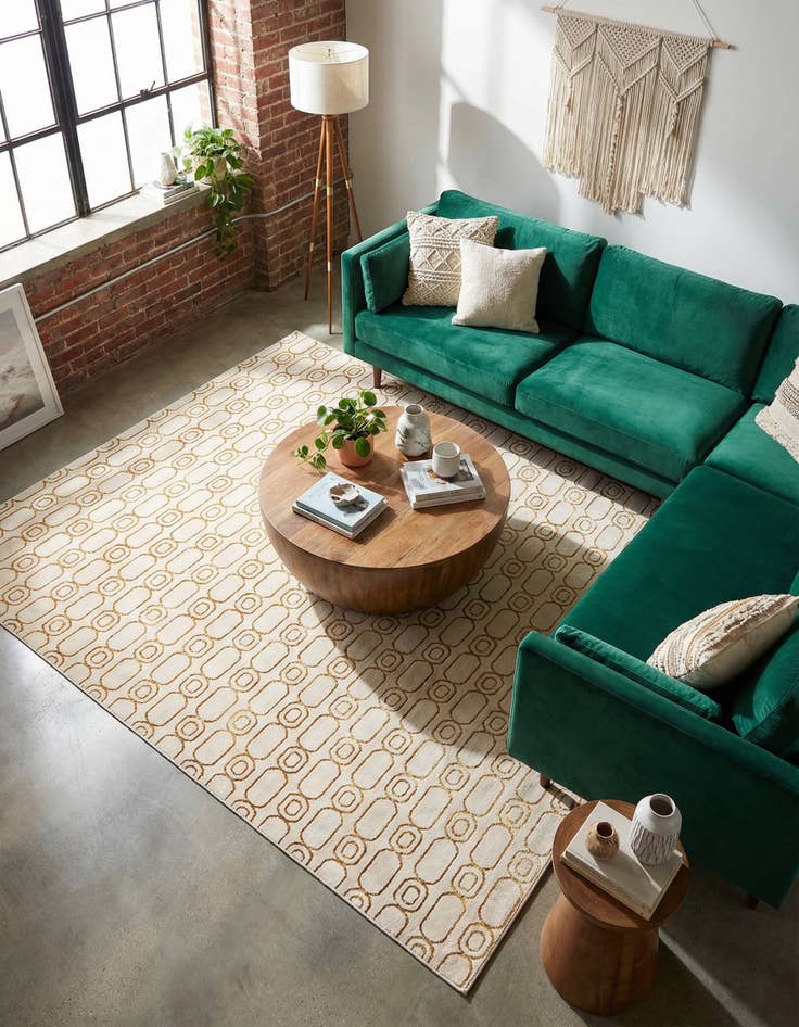 Detail image of  10' x 10' Vogue Geo Square Rug