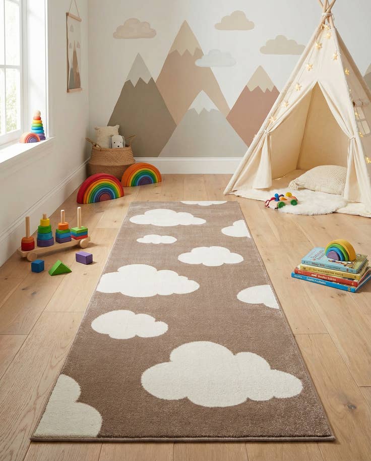Detail image of 2' x 6' Whimsy Kids Runner Rug
