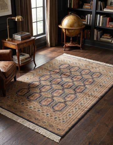4' 2 x 6' 2 Hand Knotted Bokhara Rug