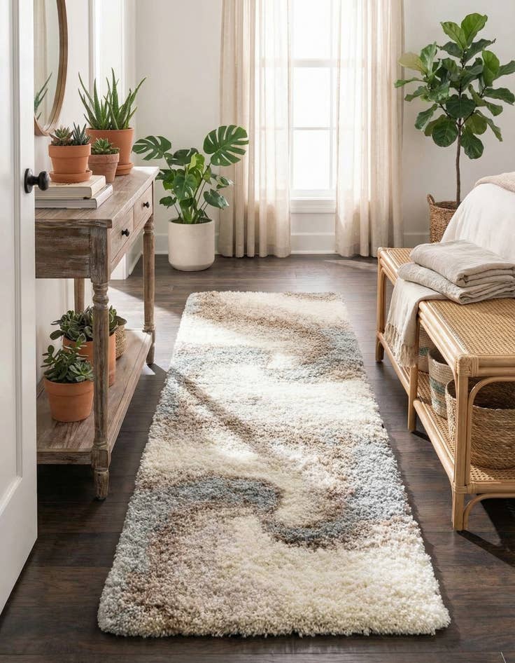 Detail image of 2' x 6' 7 Soft Touch Shag Runner Rug