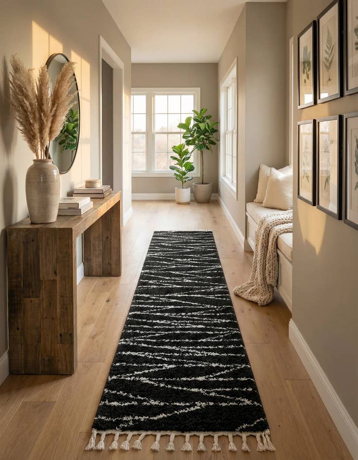 Detail image of 2' 7 x 12' Serenity Shag Runner Rug