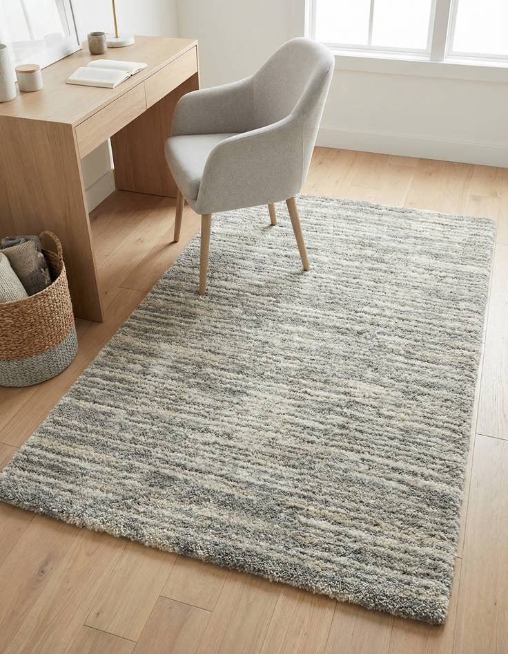 Detail image of 4' 1 x 6' 1  Hand Woven Haka Deluxe Shag Rug