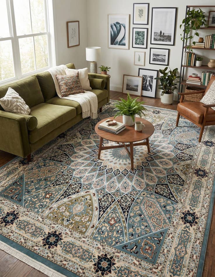 Detail image of 10' x 13' Nain Design Rug