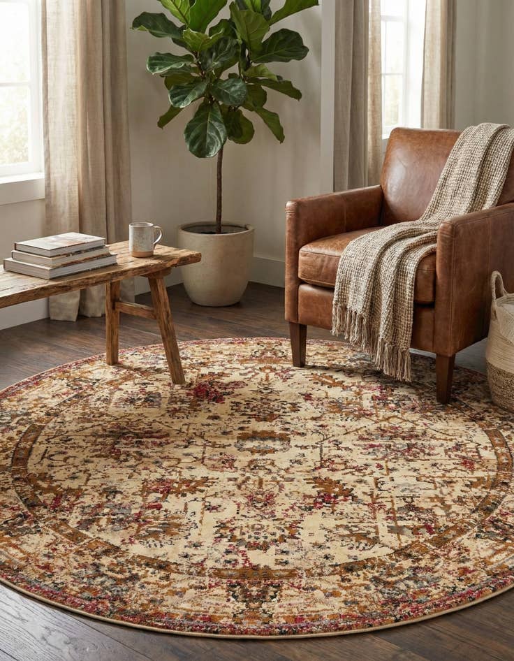 Detail image of 7' 10 x 7' 10 Saturn Round Rug