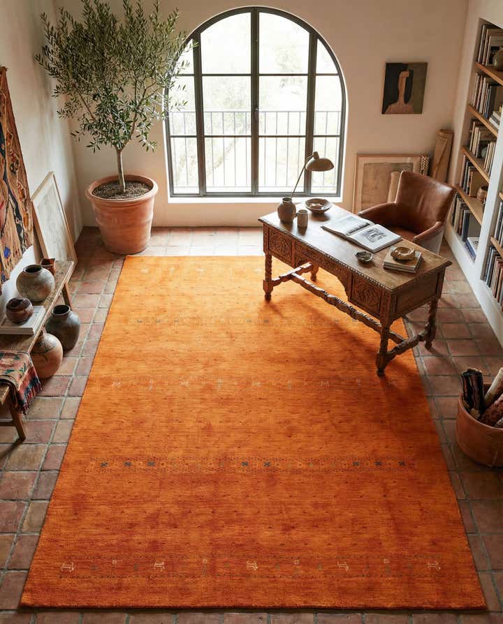 10' 1 x 13' 1 Hand Knotted Gabbeh Wool Rug