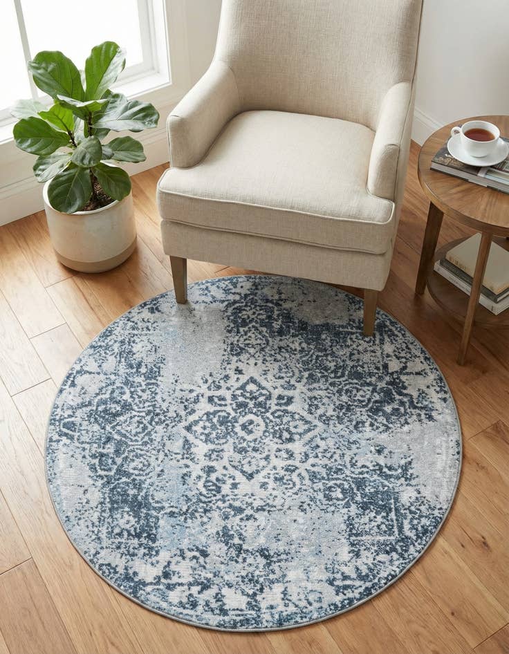 Detail image of 3' 3 x 3' 3 Kamala Washable Round Rug
