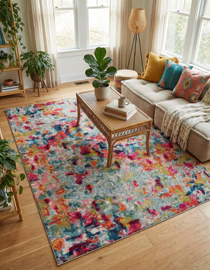 Detail image of 8' x 10' Washable Theia Rug