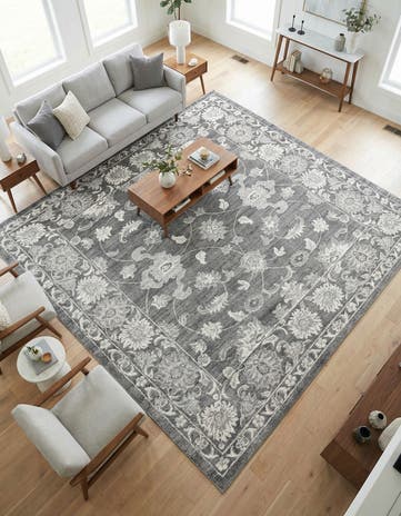 Gray Boston Square Rug