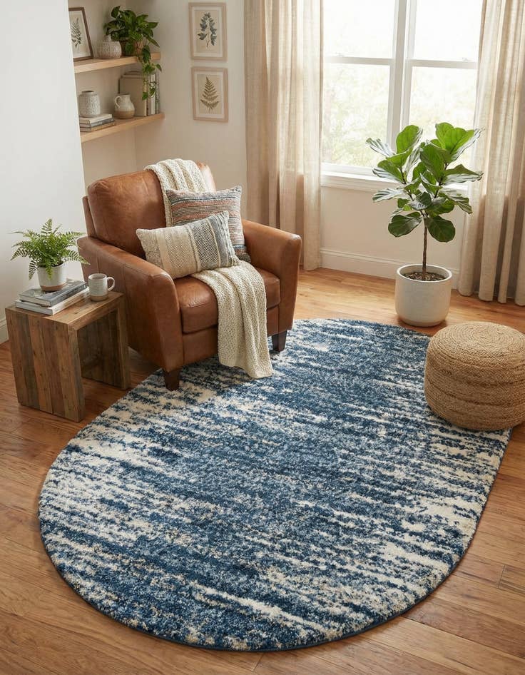 Detail image of 7' 10 x 10' Serenity Shag Oval Rug