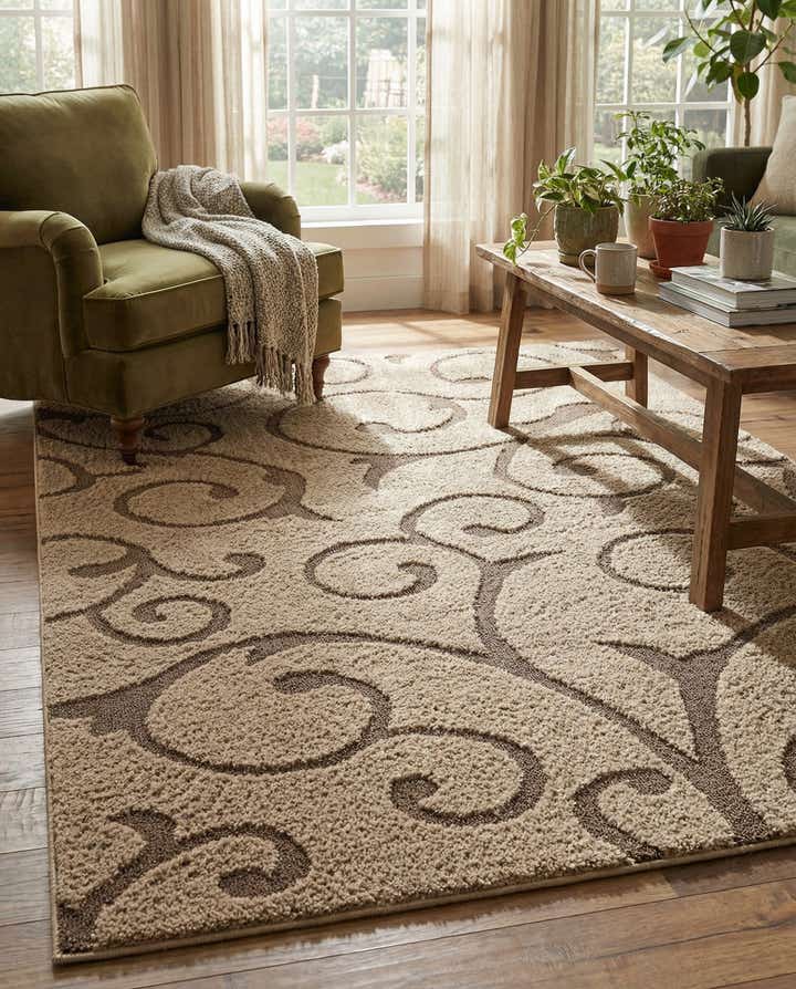 8' x 10' Botanical Shag Rug